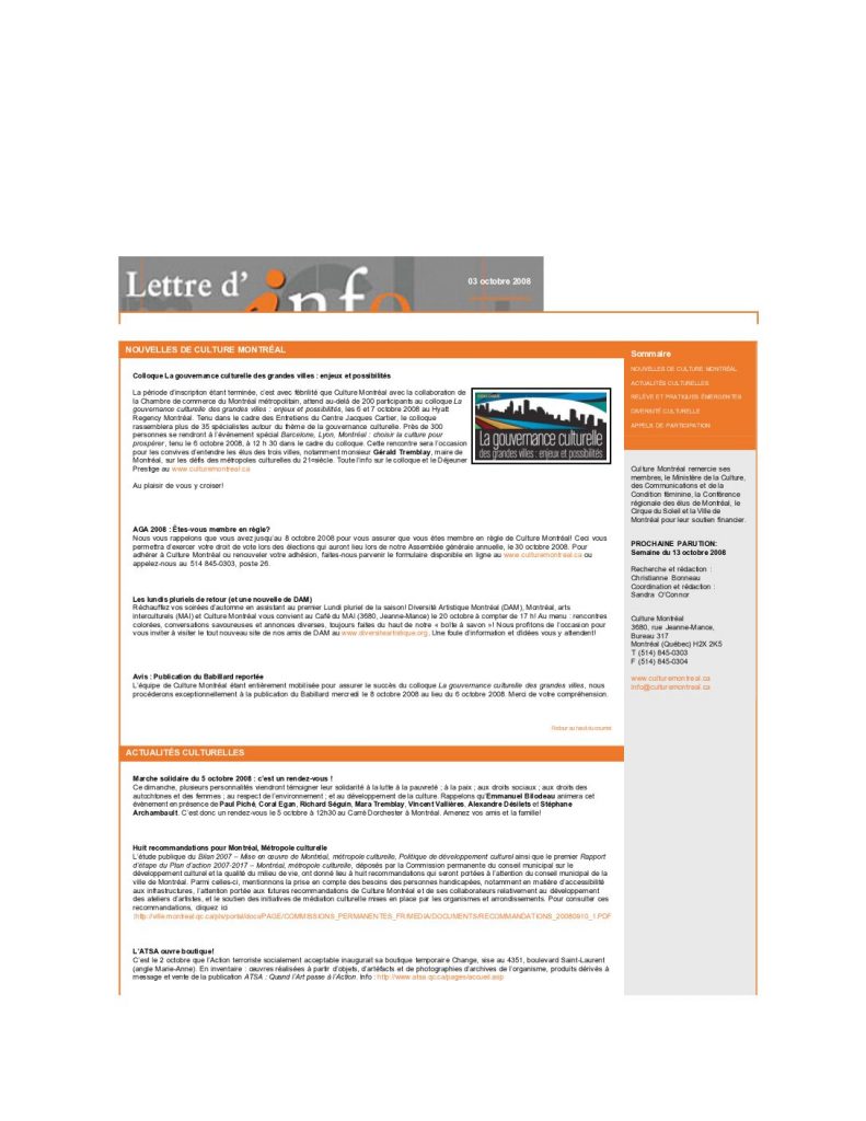 Vignette du document PDF « Culture Montréal newsletter | From China to Quebec »