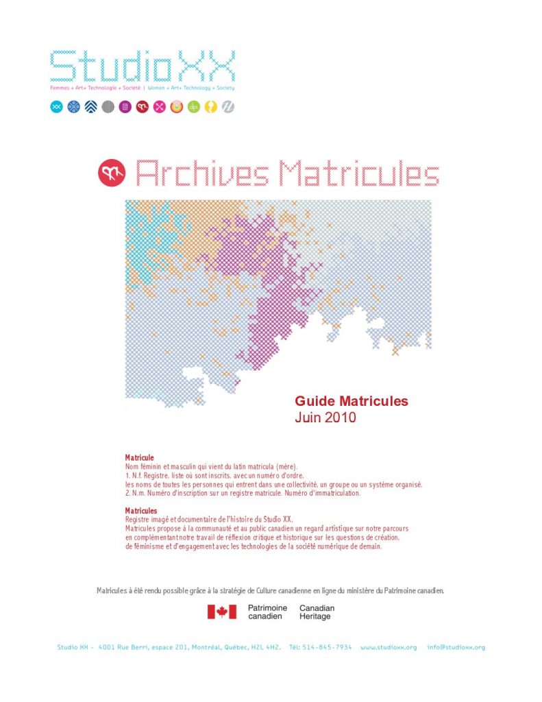 Vignette du document PDF « Guide Matricules 2010 »