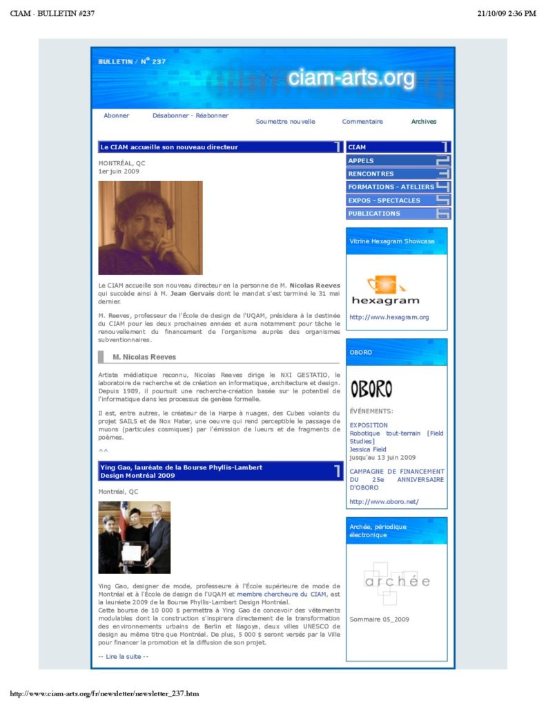 Vignette du document PDF « Press review | CIAM newsletter (fr) »