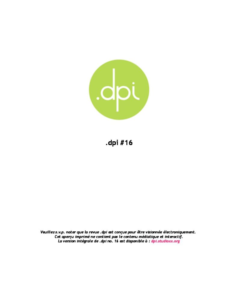 Vignette du document PDF « .dpi #16 (fr) »