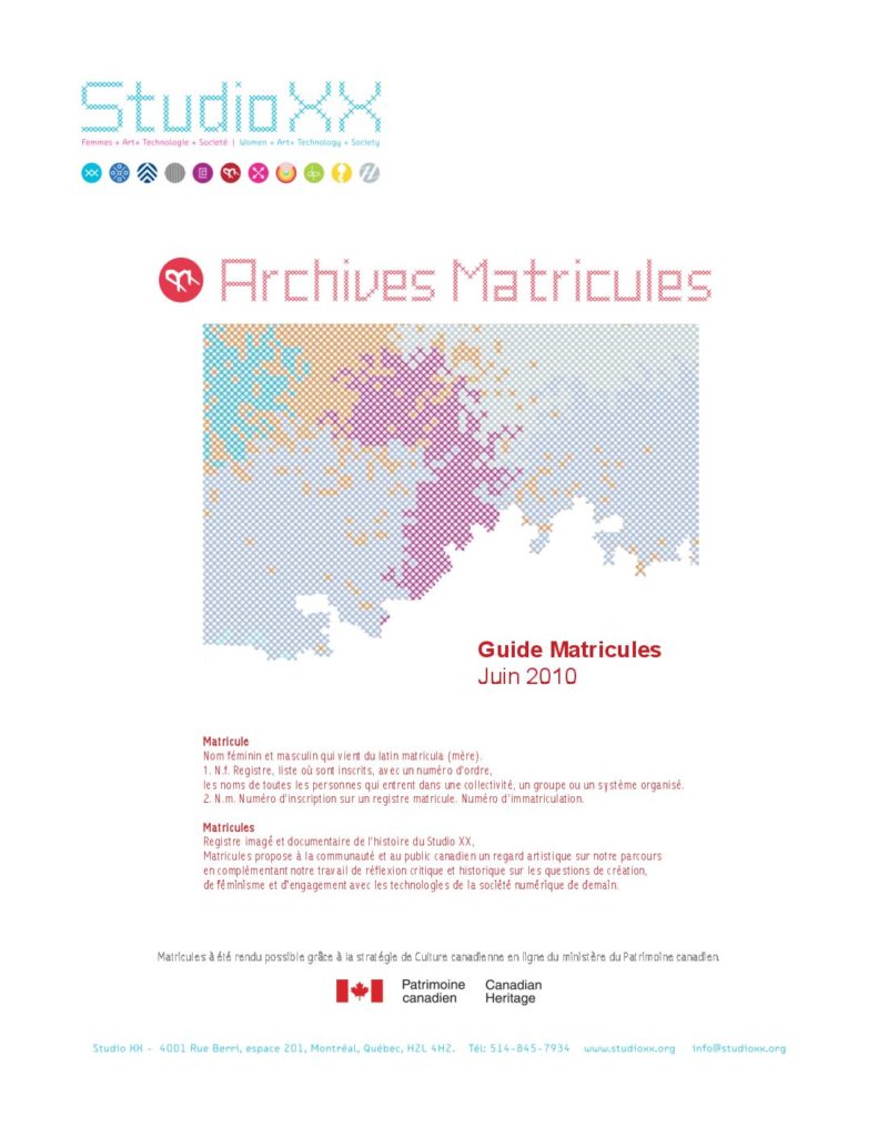 Vignette du document PDF « Guide Matricules 2010 »