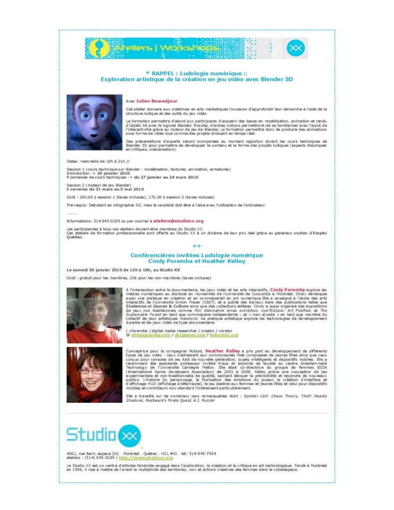 Vignette du document PDF « Invitation | Atelier et conférence du projet Ludologie numérique (fr) »