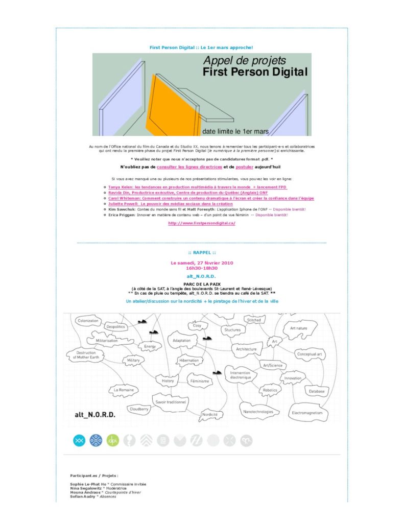 Vignette du document PDF « Call for proposals | First Person Digital (fr) »