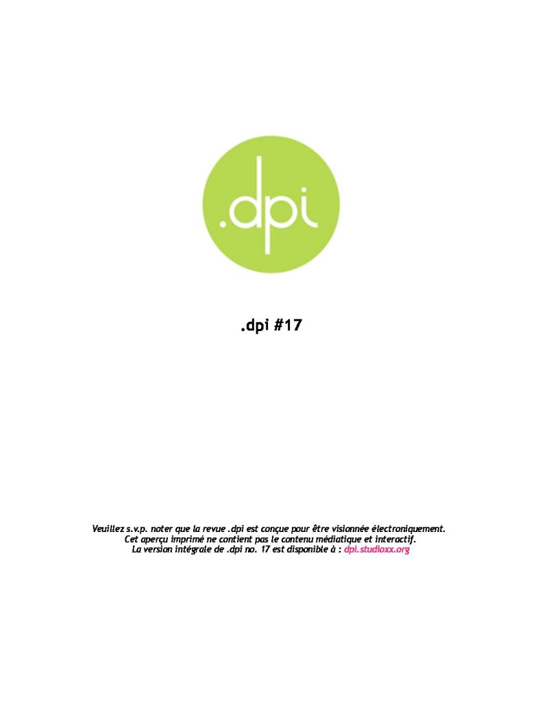Vignette du document PDF « .dpi #17 (en) »
