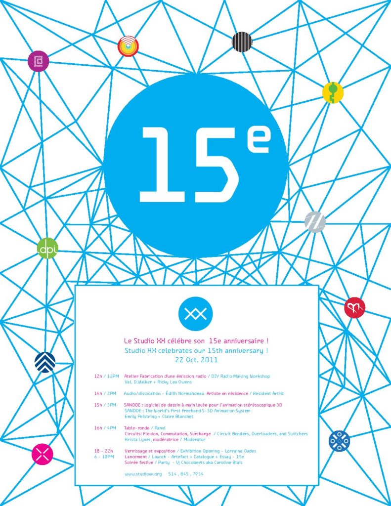 Vignette du document PDF « Horaire | 15e anniversaire du Studio XX »