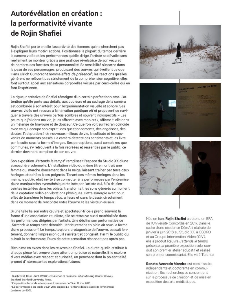 Vignette du document PDF « Self-Revelation in Creation : The Living Performativity of Rojin Shafiei - Renata Azevedo Moreira »