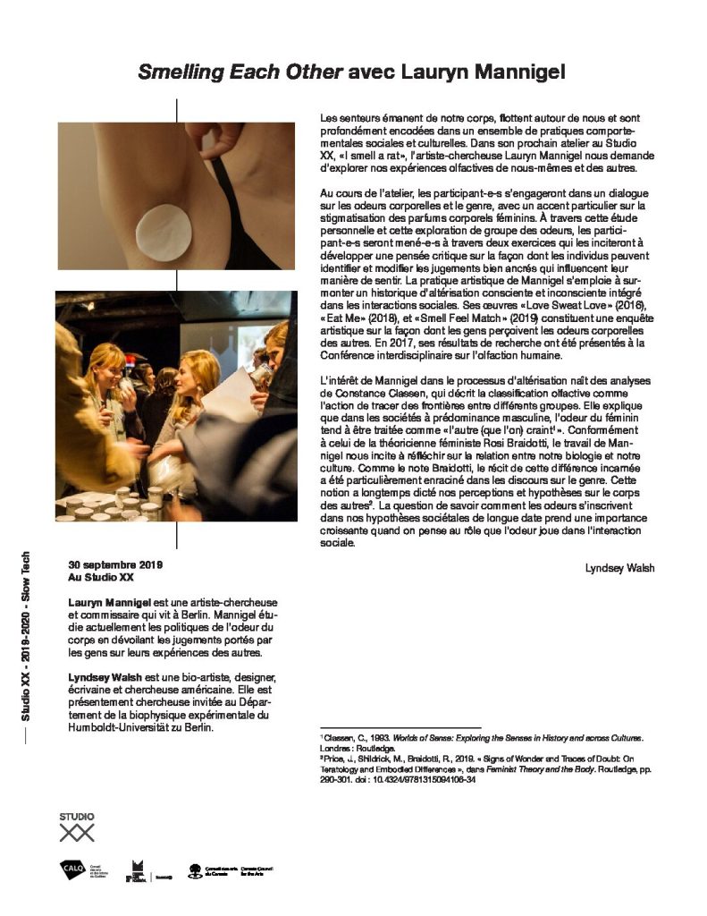 Vignette du document PDF « Smelling Each Other avec Lauryn Mannigel | Lyndsey Walsh »