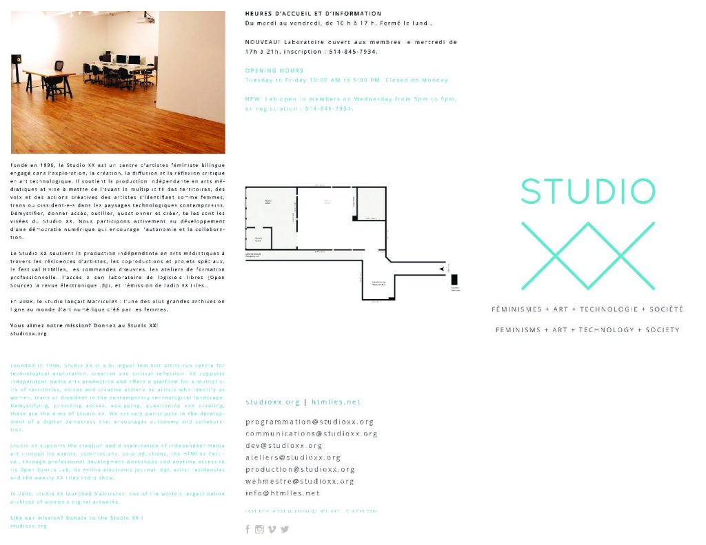 Vignette du document PDF « Pamphlet | Studio XX »