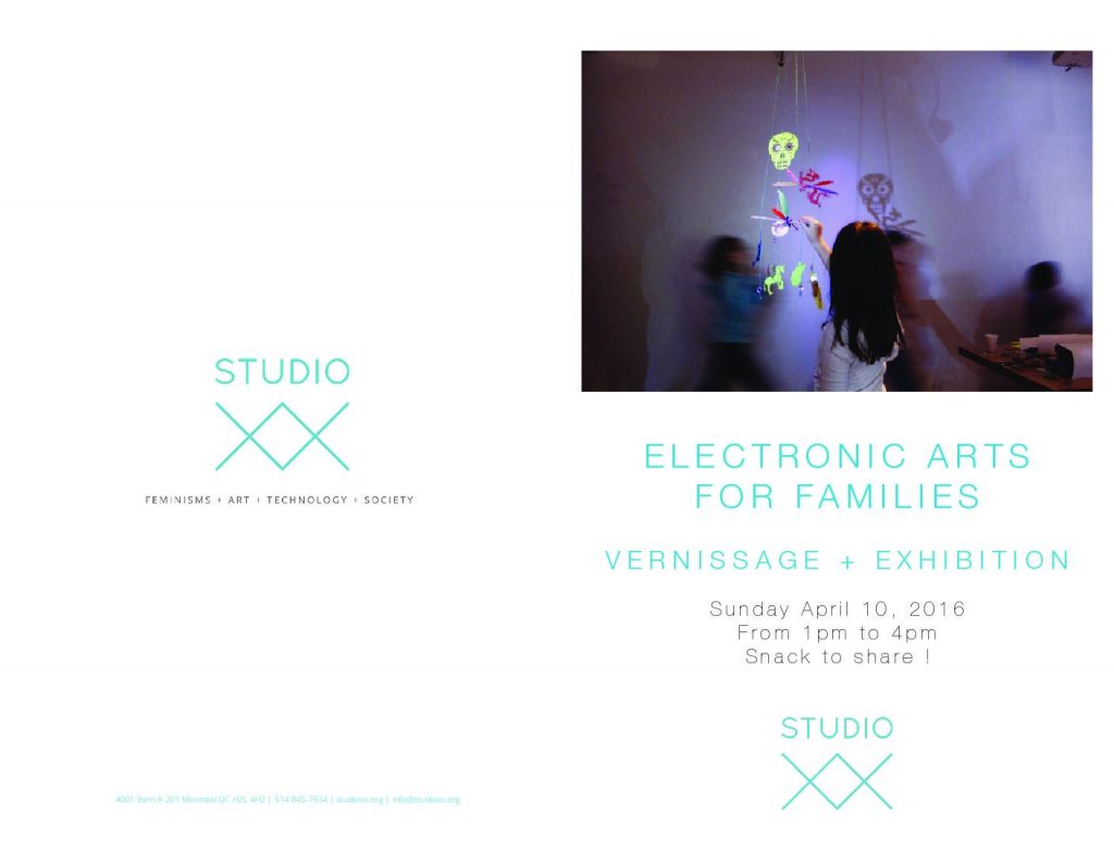 Vignette du document PDF « Flyer | Vernissage and Exhibition Electronic Arts for Families »